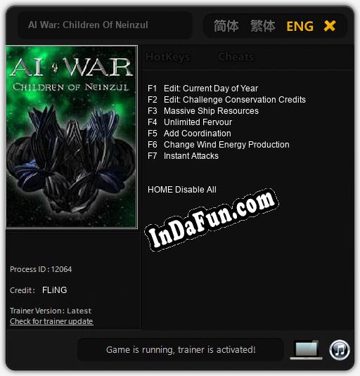 AI War: Children Of Neinzul: TRAINER AND CHEATS (V1.0.41)