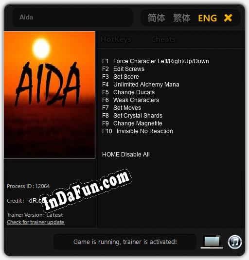 Aida: Cheats, Trainer +10 [dR.oLLe]