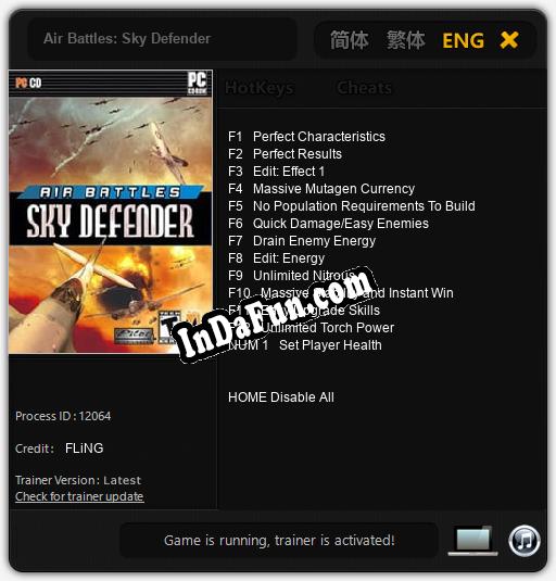 Air Battles: Sky Defender: Cheats, Trainer +13 [FLiNG]