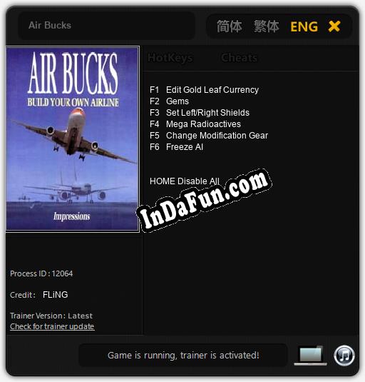 Air Bucks: TRAINER AND CHEATS (V1.0.85)