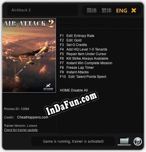 AirAttack 2: Trainer +10 [v1.9]