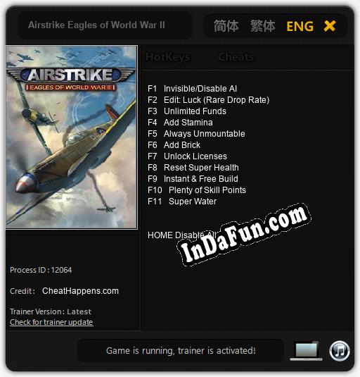 Airstrike Eagles of World War II: TRAINER AND CHEATS (V1.0.23)