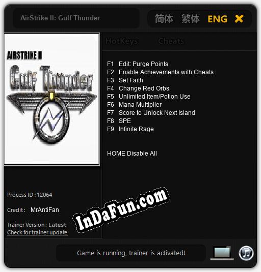 AirStrike II: Gulf Thunder: TRAINER AND CHEATS (V1.0.73)