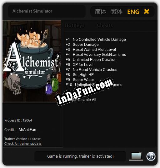Trainer for Alchemist Simulator [v1.0.1]