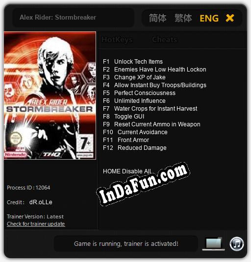 Alex Rider: Stormbreaker: Cheats, Trainer +12 [dR.oLLe]