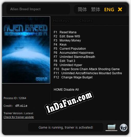 Alien Breed Impact: TRAINER AND CHEATS (V1.0.52)