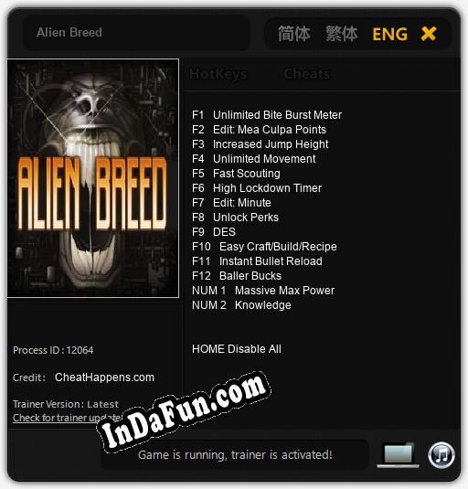 Alien Breed: TRAINER AND CHEATS (V1.0.12)