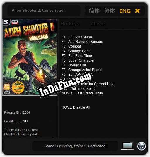 Alien Shooter 2: Conscription: TRAINER AND CHEATS (V1.0.67)