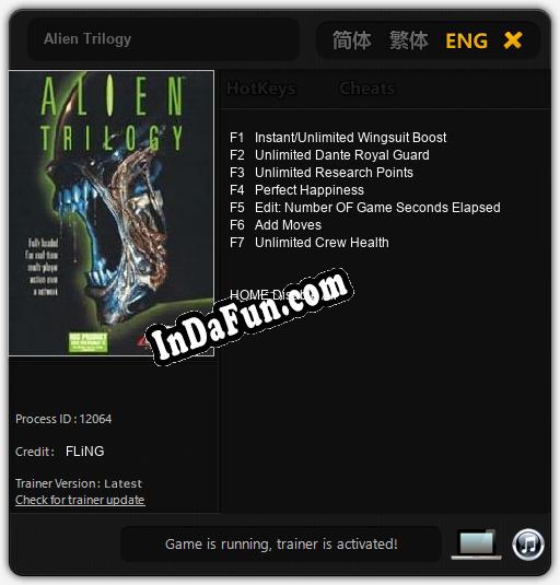 Trainer for Alien Trilogy [v1.0.7]