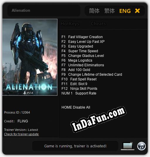 Alienation: TRAINER AND CHEATS (V1.0.77)