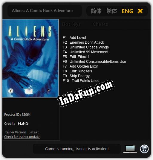 Aliens: A Comic Book Adventure: Trainer +10 [v1.1]