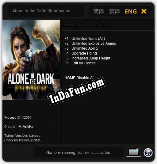 Trainer for Alone in the Dark: Illumination [v1.0.3]