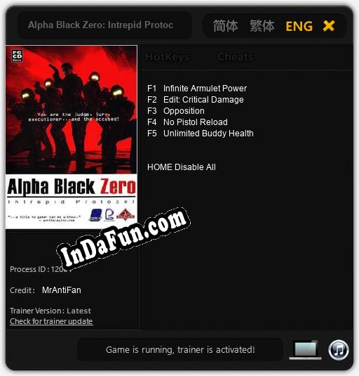 Trainer for Alpha Black Zero: Intrepid Protocol [v1.0.6]