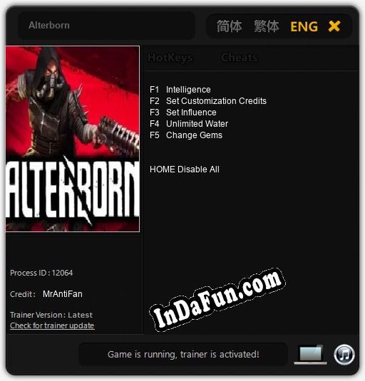 Alterborn: TRAINER AND CHEATS (V1.0.13)