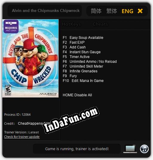 Alvin and the Chipmunks Chipwrecked: TRAINER AND CHEATS (V1.0.28)