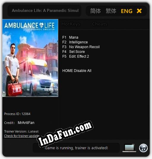 Trainer for Ambulance Life: A Paramedic Simulator [v1.0.3]