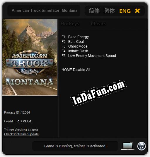 American Truck Simulator: Montana: Cheats, Trainer +5 [dR.oLLe]