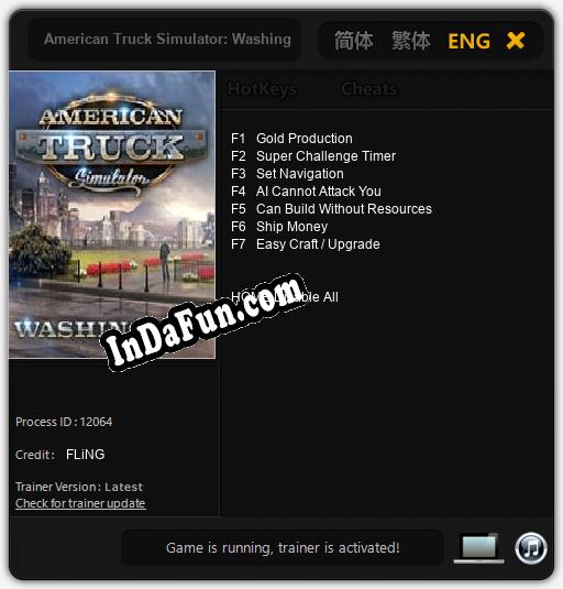 American Truck Simulator: Washington: Cheats, Trainer +7 [FLiNG]