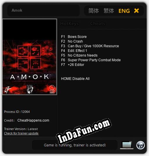 Amok: Trainer +7 [v1.9]