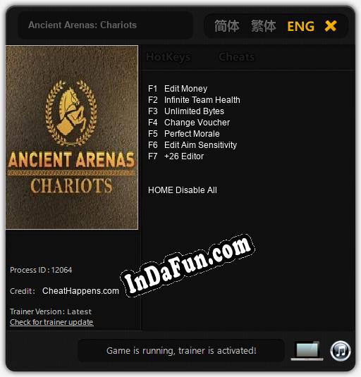 Trainer for Ancient Arenas: Chariots [v1.0.8]