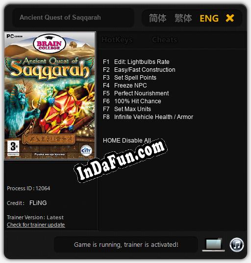 Trainer for Ancient Quest of Saqqarah [v1.0.6]