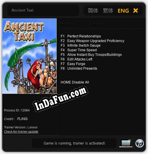 Ancient Taxi: Cheats, Trainer +8 [FLiNG]