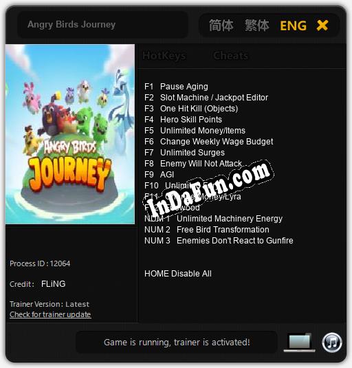 Angry Birds Journey: TRAINER AND CHEATS (V1.0.80)