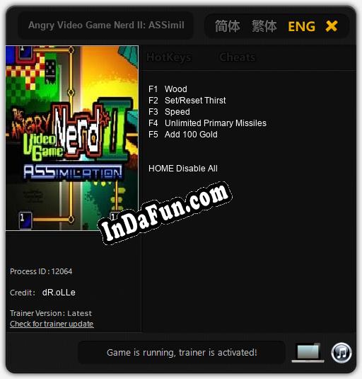 Angry Video Game Nerd II: ASSimilation: Cheats, Trainer +5 [dR.oLLe]