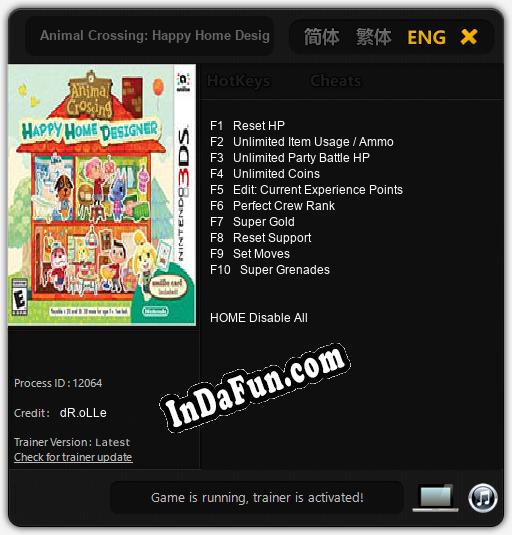 Animal Crossing: Happy Home Designer: TRAINER AND CHEATS (V1.0.32)