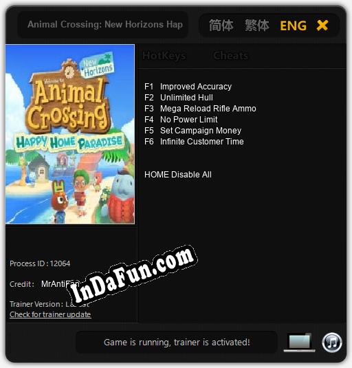 Animal Crossing: New Horizons Happy Home Paradise: TRAINER AND CHEATS (V1.0.15)