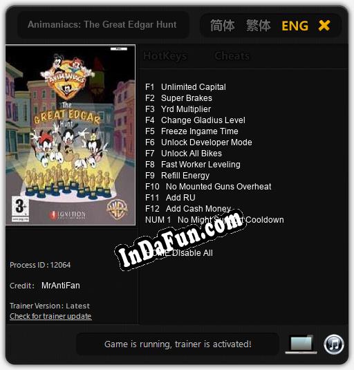 Animaniacs: The Great Edgar Hunt: Cheats, Trainer +13 [MrAntiFan]