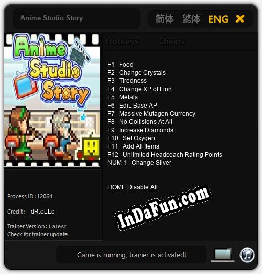 Anime Studio Story: TRAINER AND CHEATS (V1.0.94)