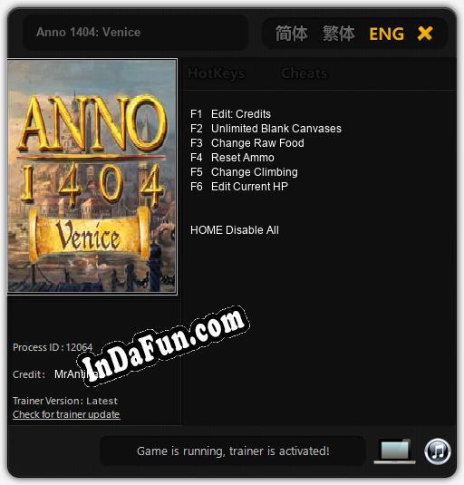 Trainer for Anno 1404: Venice [v1.0.4]