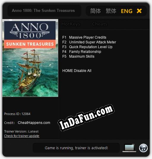 Anno 1800: The Sunken Treasures: TRAINER AND CHEATS (V1.0.54)