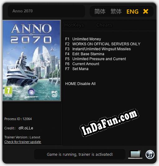 Anno 2070: Cheats, Trainer +7 [dR.oLLe]