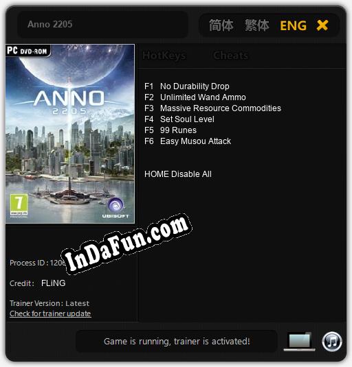 Trainer for Anno 2205 [v1.0.5]