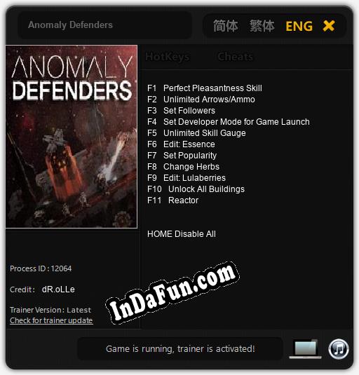 Trainer for Anomaly Defenders [v1.0.6]