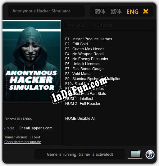 Anonymous Hacker Simulator: TRAINER AND CHEATS (V1.0.50)