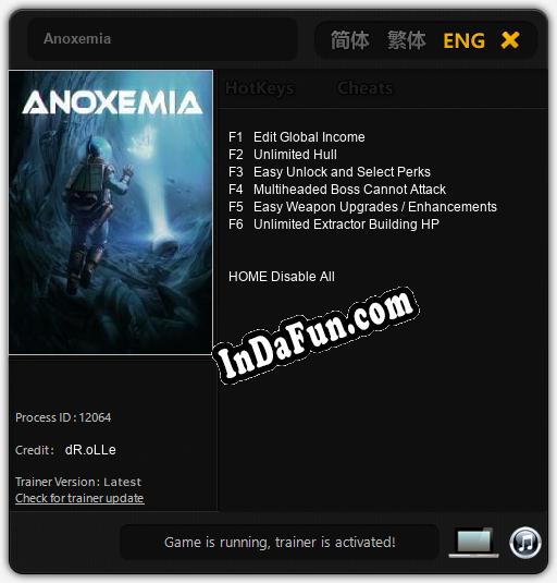 Anoxemia: Trainer +6 [v1.4]