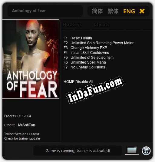 Anthology of Fear: TRAINER AND CHEATS (V1.0.17)