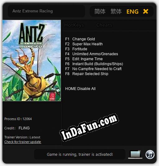 Antz Extreme Racing: Cheats, Trainer +8 [FLiNG]