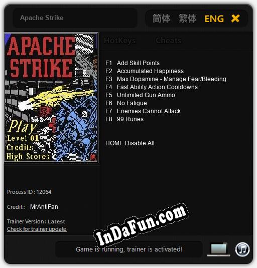 Apache Strike: TRAINER AND CHEATS (V1.0.39)