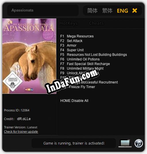 Apassionata: TRAINER AND CHEATS (V1.0.83)