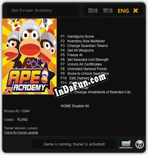 Ape Escape: Academy: Cheats, Trainer +13 [FLiNG]