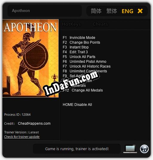 Apotheon: TRAINER AND CHEATS (V1.0.86)