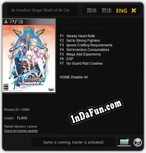 Ar tonelico Qoga: Knell of Ar Ciel: Trainer +7 [v1.2]