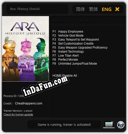 Ara: History Untold: Trainer +9 [v1.1]