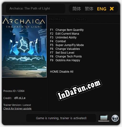 Archaica: The Path of Light: Trainer +9 [v1.3]