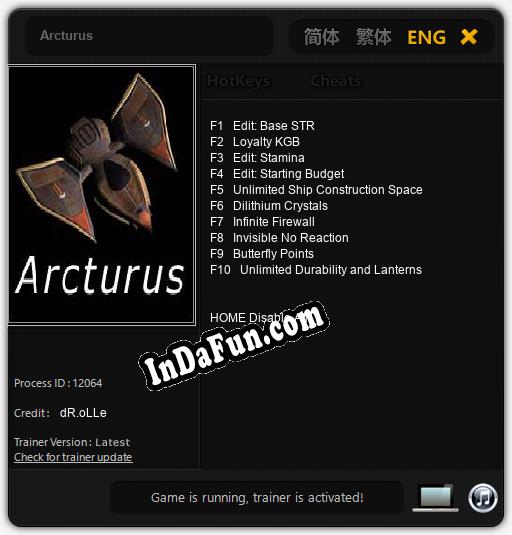 Trainer for Arcturus [v1.0.4]