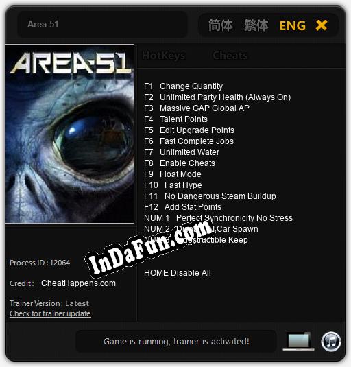 Area 51: TRAINER AND CHEATS (V1.0.93)